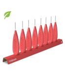 Inbrush Premium Interdental Brushes ISO Size 2 (0.5mm) - 8-Pack for Medium Gaps - Practical Display - Red - Buy Online on GoSupps.com