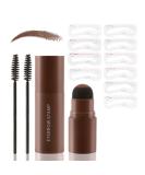 Boobeen Eyebrow Stamp  Eyebrow Stamp Stencil Shaping Kit  Eye Brow Filler Powder Long Lasting  Eyebrow Definer Makeup for Natural Brow Dark Brown - Buy Online on GoSupps.com