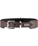 Hunter Basic Dog Collar - Coated Gap Leather Weather-Resistant Robust Design XS-S Brown - International Shipping Available - Buy Online on GoSupps.com