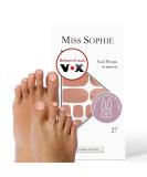 Original Miss Sophie Pedi Wraps | Cookies N Cream Pedicure | 27 Ultra-Thin Nail Polish Stripes for Natural & Gel Nails | Perfect for Home Manicure - Buy Online on GoSupps.com