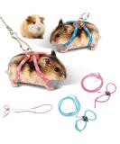 zhuangyulin 6 1PC Hamster Harness Rope Pet Hamster Harness Lovely Adjustable Pet Rat Mouse Hamster Harness Rope Ferret Finder Lead Leash with Bell Blue Small - Buy Online on GoSupps.com