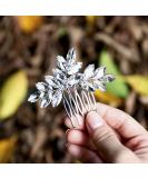Unicra Crystal Hair Comb - Wedding Silver Headpiece for Brides & Bridesmaids - Buy Online on GoSupps.com