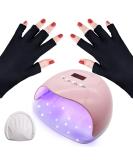 RedFlow UV LED Nail Lamp - Pink Polycarbonate Large Size with Palm Print & UV Protection Gloves | Perfect for International Shipping - Buy Online on GoSupps.com