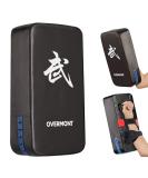 Overmont Taekwondo Kick Pads - PU Leather Boxing Karate Pad for Muay Thai MMA Martial Arts - Punch Mitts and Kicking Shield Training - Black - Buy Online on GoSupps.com