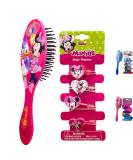 Disney Minnie Mouse Hair Accessories Set for Kids Girls - Hair Brush, Elastic Ponytail Hairband Ties with Charm - Buy Online on GoSupps.com