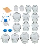 14 Piece Cupping Therapy Set Thick Glass Cupping Set for Professionals Traditional Chinese Cupping Tools Cupping Glasses - Buy Online on GoSupps.com