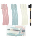 Leikedun 12 PCS Eyebrow Razors - Facial Hair Remover & Shaper Razor Set with Eyelash Brush and Storage Box - Exfoliating Tool for Women and Men - Buy Online on GoSupps.com