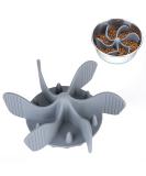Keegud Slow Feeder Dog Bowl Insert 36 Octopus Suction Cups - Large & Medium Breed - Cuttable - Compatible with Regular & Elevated Bowls - Buy Online on GoSupps.com