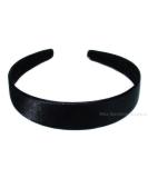 aliceband - plain wide (2.5 cm) flat black satin hairband headband Black - Buy Online on GoSupps.com