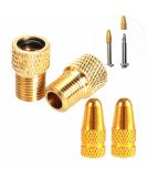 Osymoker Anodized Alloy Presta Valve Caps + Copper Presta to Schrader Adaptor for Bike, Car, Tube Pump - Premium Valve Converter Tools - Buy Online on GoSupps.com