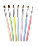ANGNYA 7Pcs Nail Art Brush Set - Gel Nail Brushes for Nail Art Design and Painting - Ideal for Poly Gel and Acrylic Application - 7 Colors Available - Buy Online on GoSupps.com