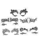 Beaupretty 5 Pairs Lace Eye Stickers - Halloween Eyeliner for Kids | Artificial Black Eyeliner Face Stickers | Fun Makeup for Children - Buy Online on GoSupps.com