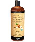 Mary Tylor Naturals Cold Pressed USDA Organic Sweet Almond Oil 16 oz - Premium Grade, 100% Pure - Buy Online on GoSupps.com