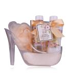 Accentra-shower set women gift set honey jasmine in beautiful pumps-3-part care set with shower gel body lotion and bathing sponge-wellness gift set for birthday Valentine's Day Honey Jasmin Pump Transparent - Buy Online on GoSupps.com