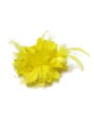 Yellow Flower Feather Bead Corsage Hair Clip - Fascinator Hairband and Pin - Buy Online on GoSupps.com