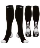 2 Pairs Compression Socks for Men & Women - Graduated Athletic Fit for Travel, Running, Nurses - Speed Up Recovery, Boost Stamina - Black/Grey L-XL - Buy Online on GoSupps.com