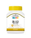21st Century B-12 500 mcg Tablets 110-Count - Pack of 2 | Energy & Immune Support - Buy Online on GoSupps.com