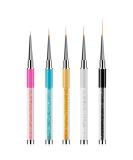 Sularpek 5 Pcs Nail Art Liner Brushes Set for Professional UV Gel Painting - Rhinestone Handle Design Brush Pen for Nail Art - Buy Online on GoSupps.com