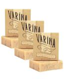 Varina Organic Unscented Oatmeal Bar Soap - Gentle Cleansing for Sensitive Skin - 3 Pack (4.5 oz each) - Ideal for Sensitive Skin Eco-Friendly and Natural - Buy Online on GoSupps.com