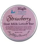 Strawberry Lotion Bar - Hydrating Goat Milk Lotion for Dry Skin | Eco-Friendly Beeswax Solid Lotion | Travel-Friendly Zero Waste Hand Care - Buy Online on GoSupps.com