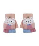 Toddler Kids Puppy Flip Top Gloves - 3-8 Yrs - Cat/Pink - Buy Online on GoSupps.com
