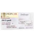 Delfanti COLLAGEN 24K Anti-Aging Day & Night Cream Duo with Hyaluronic Acid - Made in Italy - Buy Online on GoSupps.com