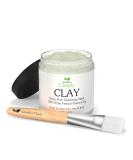Clearly CLAY Deep Pore Cleansing Facial Mask | 100% Pure French Green Clay for Acne & Blackheads | Anti-Aging Skin Softening | Bulk 8 Oz - Buy Online on GoSupps.com
