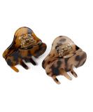 JIRIS 2-Piece Medium Hair Claw Clips Set - Stylish Patterns for Women and Girls | 3.5 Inch Tortoise Barrettes Celluloid French Design Hair Jaw Clips - Buy Online on GoSupps.com