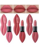 Nude Pink Mauve Brown Matte Velvet Lipstick Set - Long Lasting 24 Hours - 3Pcs Pack for Women - Buy Online on GoSupps.com