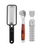 Foot Scraper Pedicure Tool Kit - Dead Skin Remover for Feet, Callus Shaver with 10 Blades - Foot File Grater for Smooth Heels - Buy Online on GoSupps.com