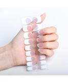 Semi Cured Gel Nails Strips - 18 Stickers Nail Wraps Soft Self -Adhesive Gel Nail Stickers Long Lasting for Nails French Tip Manicure Nail Wraps UV/LED Lamp Required - Buy Online on GoSupps.com