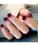 Sethexy Chic Gradient Glossy False Nails - Medium Full Cover Acrylic 24Pcs for Women and Girls - Buy Online on GoSupps.com