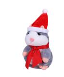 ITODA Talking Hamster Toy with Scarf and Hat - Electronic Plush Noding Sound Recording Doll - Fun Stuffed Toy for Kids - Christmas Birthday Gift - Grey - Buy Online on GoSupps.com