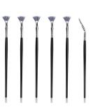 6 PCS Mascara Fan Brushes Set | Angled Scalloped Eyelash & Eyebrow Brushes for Natural Lift & Enhanced Lower Lashes | International Shipping Available - Buy Online on GoSupps.com