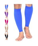 TOFLY Calf Compression Sleeve 1 Pair - 20-30mmHg Footless Compression Socks for Men & Women - Leg Support, Shin Splint Pain Relief - Swelling, Varicose Veins, Nursing, Travel - Blue (Size S - 5XL) - Buy Online on GoSupps.com