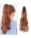 SEGO PONYTAIL Extension Pfervie Hair Part Hair Extension Braid With Butterfly Clamp Hair Piece Hair smooth heat-resistant like real hair Welled chestnea browse 45 cm 45 cm (Lot de 1) Hair part Feature-Casting Launa - Buy Online on GoSupps.com