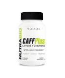 NutraBio CaffPlus - Dual Source Caffeine & Theanine for Healthy Energy Boost | 60 Veg Capsules - Shop Internationally - Buy Online on GoSupps.com