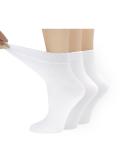 PERSOON Extra Soft Bamboo Non-Binding Ankle Socks - Seamless Toe, Diabetic Friendly, Wide Fit, 3 Pair Pack (Size 10-12, White) - Buy Online on GoSupps.com