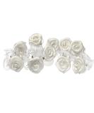 White Rose Flower Hair Clip Barrette Rose Hair Clip 10 Pcs Bridal Hair Accessories for Women Girls Set A - Buy Online on GoSupps.com
