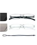 Hubeye 2 Pack Frameworkless Reading Glasses | Anti Blue Light Reading Aid for Men & Women | Stylish & Convenient - 1.5 Diopters - Buy Online on GoSupps.com