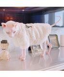 TENGTUD Hairless Cat Clothes Autumn And Winter Thicken Sphynx/Devon Cat White Coat-XL - Buy Online on GoSupps.com