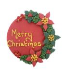 Anniversary House Festive Folliage Plaque Cake Topper Christmas Cake Decorations Edible Cake Decorations Handcrafted Cake Toppers Edible Fondant SFX360 - Buy Online on GoSupps.com