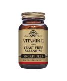 Solgar Vitamin E with Yeast Free Selenium - Supports Immune System & Metabolism - Protects Against Oxidative Stress - Daily Health Supplement - For Hair and Nails - Vegetable Capsules - Pack of 50 Natural 1 count (Pack of 50) - Buy Online on GoSupps.com