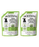 J.R. Watkins Foaming Hand Soap Refill Pouch - 2 Pack Aloe & Green Tea 28 fl oz - USA Made, Cruelty Free - for Bathroom or Kitchen - Buy Online on GoSupps.com