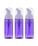 Owlyee 2oz Foam Pump Dispenser (3PCS) - Travel-Friendly Hand Soap, Shampoo & Lash Cleanser - Purple - Buy Online on GoSupps.com