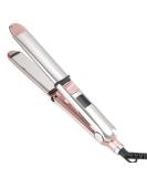 Rozamor Professional Titanium Hair Straightener | Fast Heating 2 in 1 Hair Styling Tool | Pink Double Side Straightening/Curling Iron | Ideal Gift for Women/Girls - Buy Online on GoSupps.com