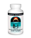Source Naturals B-1 Thiamin 100mg - 100 Tablets for Energy & Vitality - Buy Online on GoSupps.com