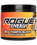Rogue Energy Drink Powder - Boost Mental Focus & Endurance for Gaming - Sugar & Gluten Free - Caffeine & Vitamins - Tiger s Blood Flavor - 30 Servings - Made in USA - Buy Online on GoSupps.com