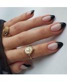 Canvalite Black Almond Press On Nails - 24 Nail Kit | Reusable Fake Nails - Buy Online on GoSupps.com