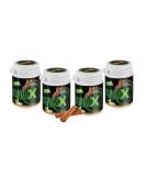 kauX Xylitol dental care chewing gum without aspartame pack of 4 cinnamon (60g 40 pieces per can) - Buy Online on GoSupps.com